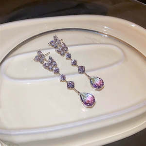 Premium Crystal Jewellery Collection: Ombre #003 | Premium Crystal | Sterling Silver Plated Earrings