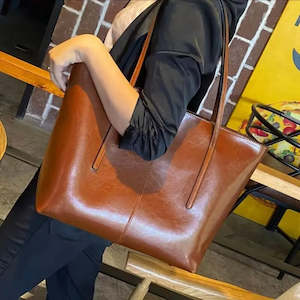 Leather Bags: Genuine Leather Large Tote