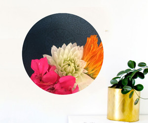 Products: Floral Wall Dot - round wall sticker decal