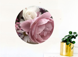 Products: Soft rose pink circular wall dot - restickable