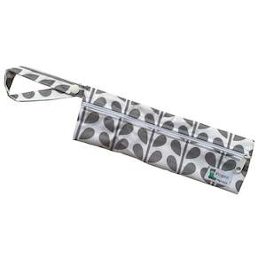 Grey Petals (cutlery or toothbrush wet bag)