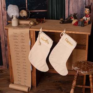 All: Cream Santa Stocking | Personalised