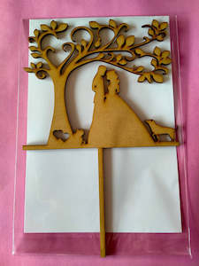 Wedding Collection: Bride and Groom + Tree + cat + dog topper