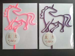 Cake Toppers: Unicorn hand drawn cake topper