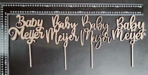 Cake Toppers: Personalized Baby + Name cake topper