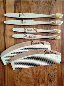 Weekly Special: Bamboo Comb Name Engraved