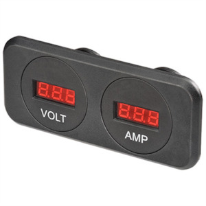 Body Parts Gauges Accessories: AMP/VOLT METER TWIN SOCKET 81148BL