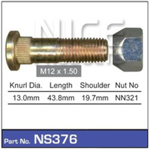 Brakes Brake Wheel Nuts: PRODUCTS WHEEL STUD AND NUT NS376