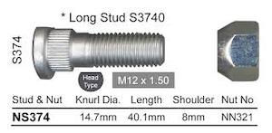 PRODUCTS WHEEL STUD AND NUT NS374