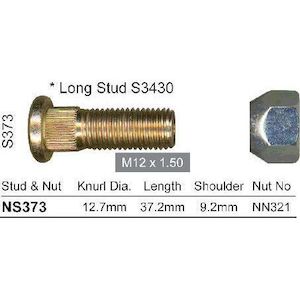 WHEEL STUD AND NUT NS373