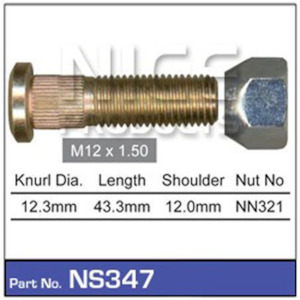 PRODUCTS WHEEL STUD AND NUT NS347
