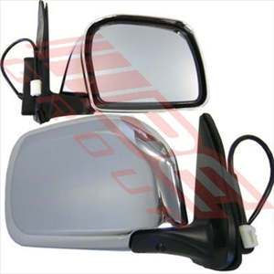 Body Parts Doors Mirrors: MIRROR - CNR MOUNTED - ELECT - R/H - CHR - TOYOTA HILUX 4WD 1999-01 8127016-56G