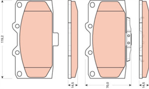 Brakes Disc Brake Calipers Kits: Brake Pad Set (DB1170) GDB3470