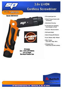 Electrical Lighting: 3.6v Screwdriver SP81201