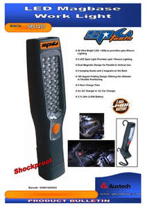 Electrical Lighting 12v 240v Work Lights: LED Magbase Work Light SP81455