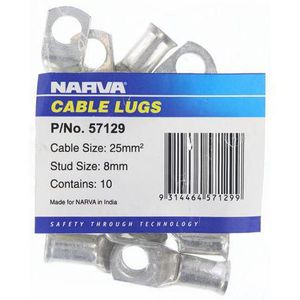 Battery: Narva Cable Lug 25mm2 8mm Stud Flared End 57129