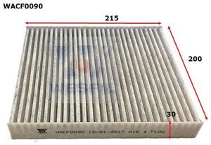 WESFIL CABIN FILTER HOL ISU MAZ MIT NIS 215*200*30 - WACF0090