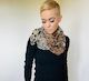 Leopard print natural tones scarf