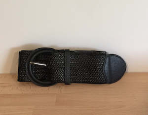 Belts: Stretch weave belt black