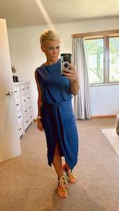 All Dresses Jumpsuits: Ruched split wrap hem dress