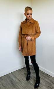 Coats Jackets: Mustard suede princess line anorak