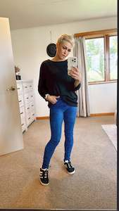 Jeans: Refuge cobolt stretch suede jeans