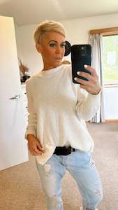 Sale Stuff: Tie side curve hem knit jumper