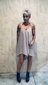 Summer Dress Sale: Beige layer dress