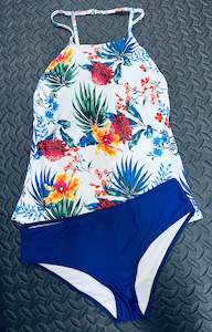 30 Swimwear: Tropical print tankini swimsuit