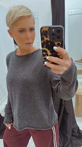 Tops: So Instyle Wool Crepe Boat neck knit top
