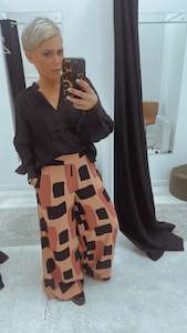 All Pants: So Instyle Koko print wide leg pants