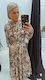 Wrap front Dalmatian print long sleeve dress