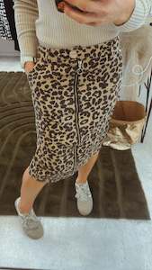 All Shorts: Refuge leopard print zip front skirt