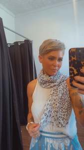 Accessories: Chiffon leopard print scarf