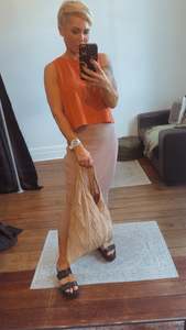 Accessories: French cloud knit tote bag