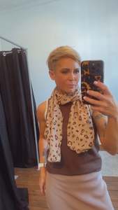 Scarves: Leopard print gaiter scarf