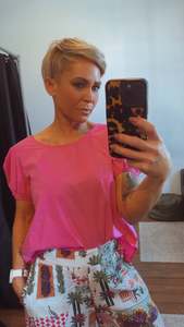 Tops: So Instyle Cotton Puff Sleeve Back Hole Top