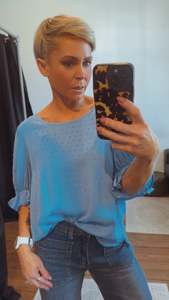 So Instyle Dobby Lace Line top