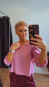 Tops: So Instyle Linen Viscose open back 3/4 sleeve top