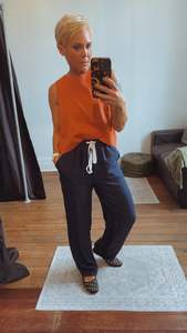 Navy blue lightweight comfy pants