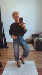 All Pants: Front pocket barrel leg slouch jeans