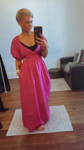 All Dresses Jumpsuits: Refuge Cut Away Raspberry Cotton Maxi Dress