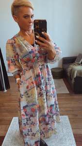 All Dresses Jumpsuits: So Instyle flower Vase print button through dress
