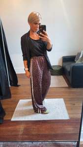 All Pants: Leopard Print Side Panel Wide Leg Pants