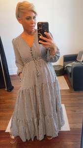 All Dresses Jumpsuits: Gingham Selma Long Sleeve Maxi Dress