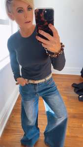 All Pants: Wide Leg Blue Jeans
