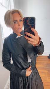 Tops: Millie Faux Leather Jacket Black