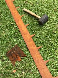 Edging And Modular: Pegs For Corten Garden Edging
