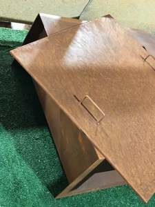 Fire Bowls: Square Corten Lid