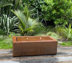 Garden Features: The Hanmer Table Top Water Feature Double Corten
